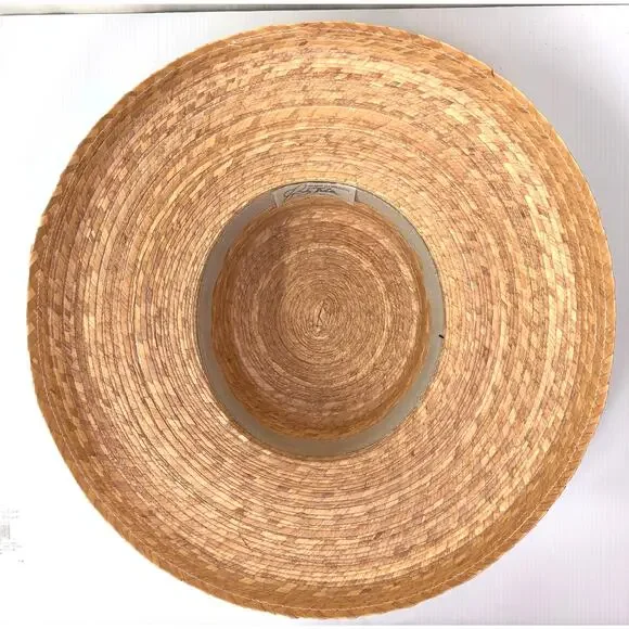 TULA Woven Palm Sun Hat Summer Beach Coastal Grandma Made in Mexico Neutral - Picture 6 of 10
